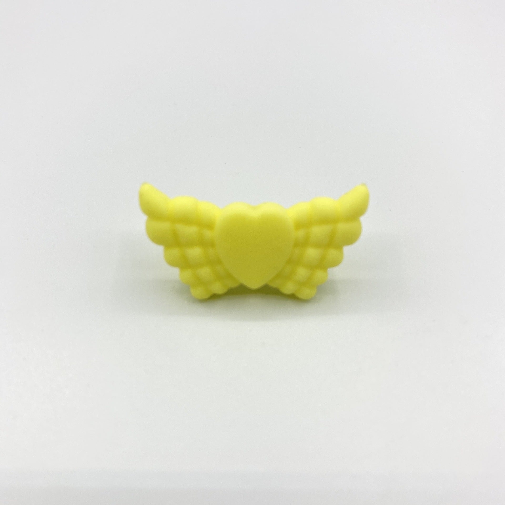 Wholesale 38*19*7.5MM Angel Feather Wings Focal beads Silicone 10pcs